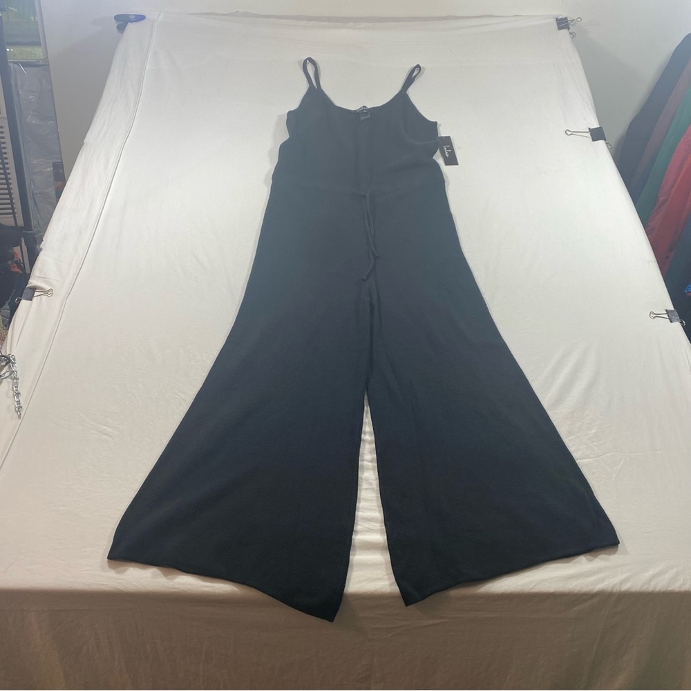 Lulus Jumpsuit women Small Wide leg Flare Cotton Black Women's Romper - Picture 1 of 10